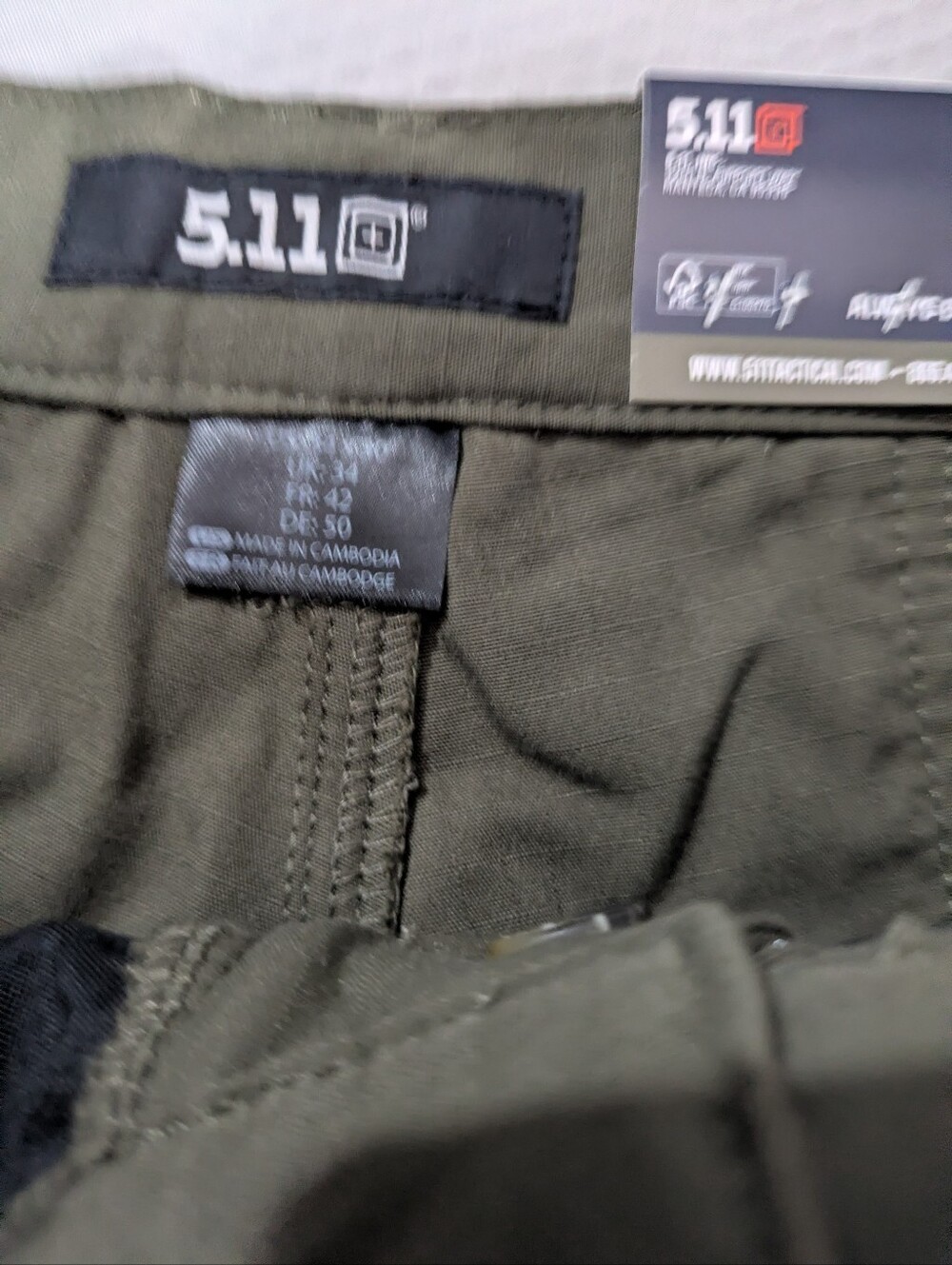 5.11 Men's TACLITE Pro Tactical Pants Style 74273, 30x34 GREEN NEW - Picture 2 of 7
